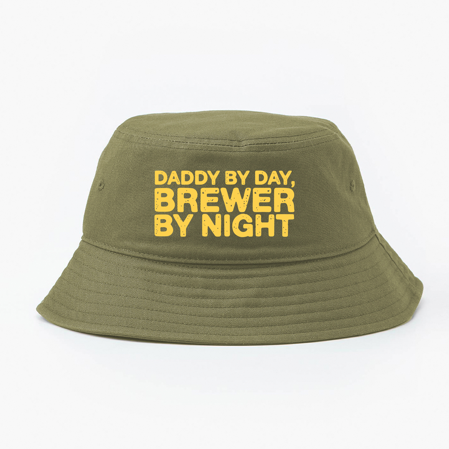 Daddy by Day, Brewer by Night Yellow Bucket Hat