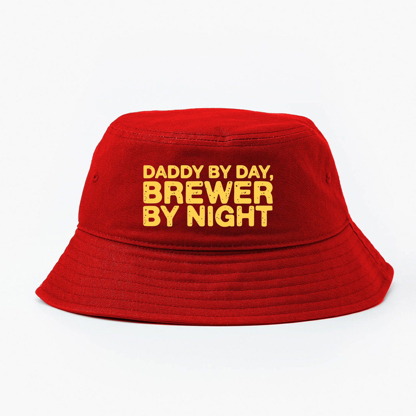 Daddy by Day, Brewer by Night Yellow Bucket Hat