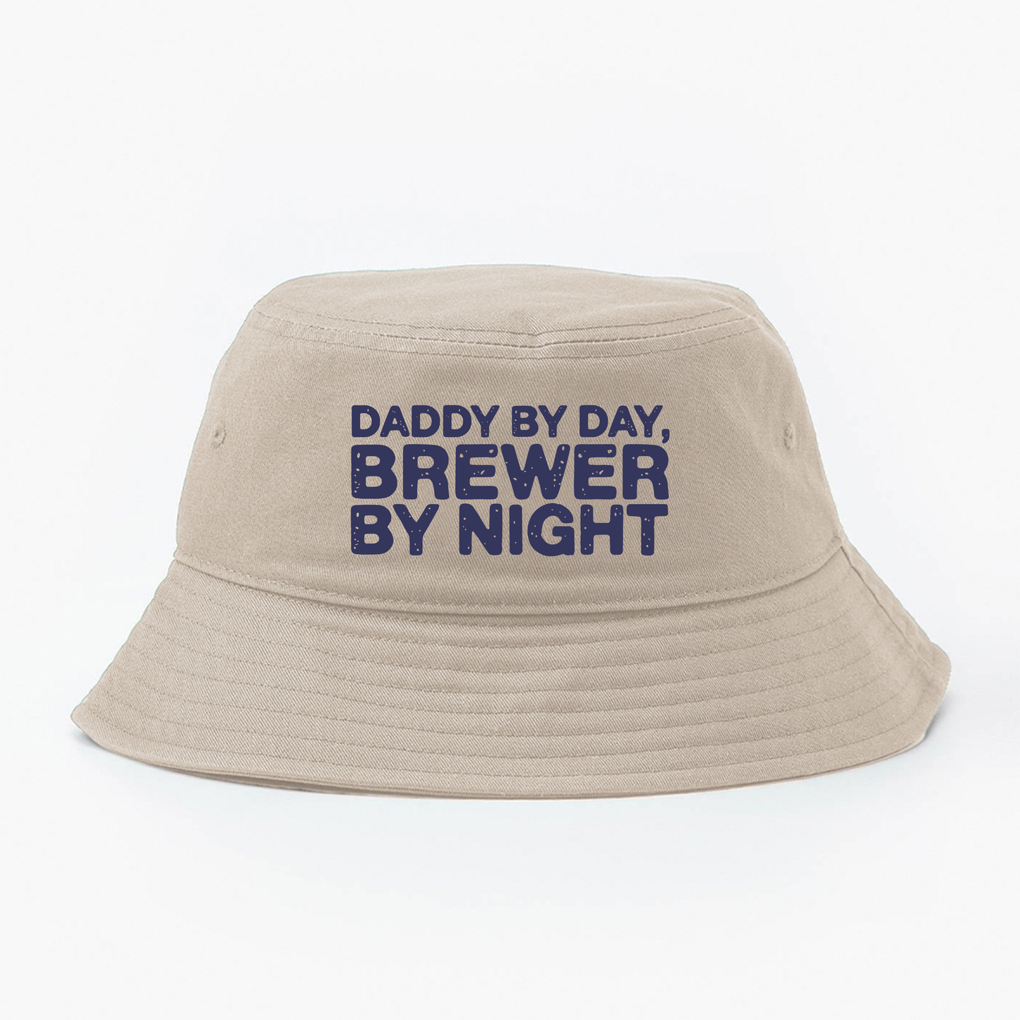 Daddy by Day, Brewer by Night Dark Blue Bucket Hat