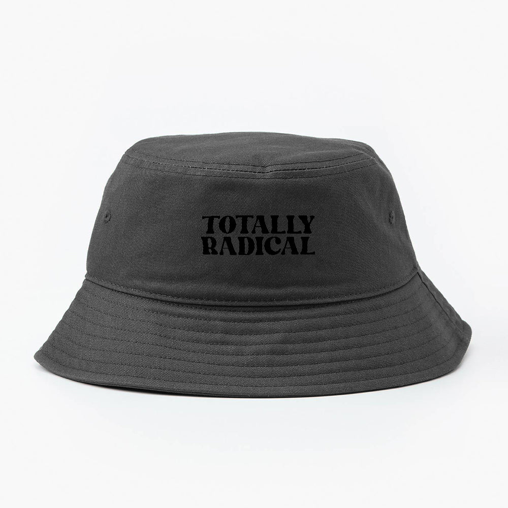 Totally Radical Black Bucket Hat