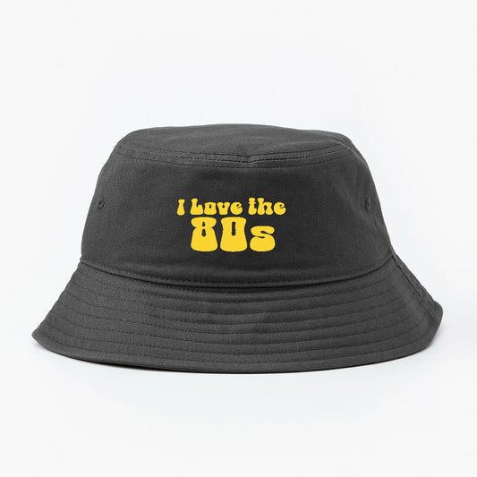I Love the 80s Yellow Bucket Hat