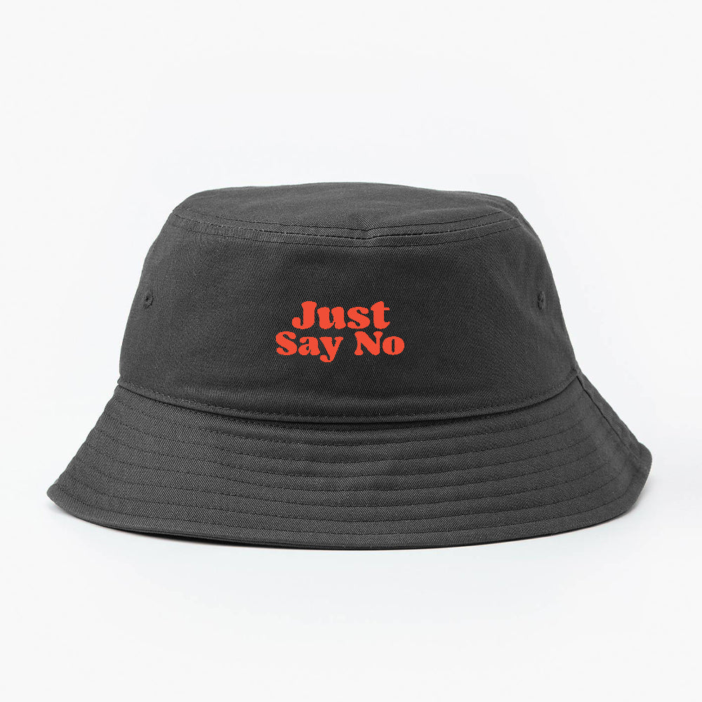 Just Say No Orange Bucket Hat