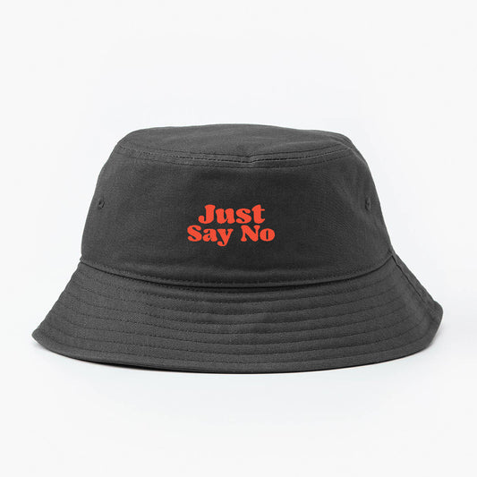 Just Say No Orange Bucket Hat