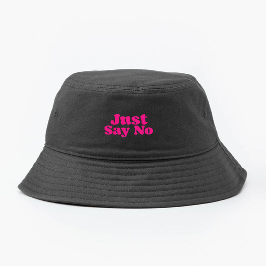 Just Say No Pink Bucket Hat
