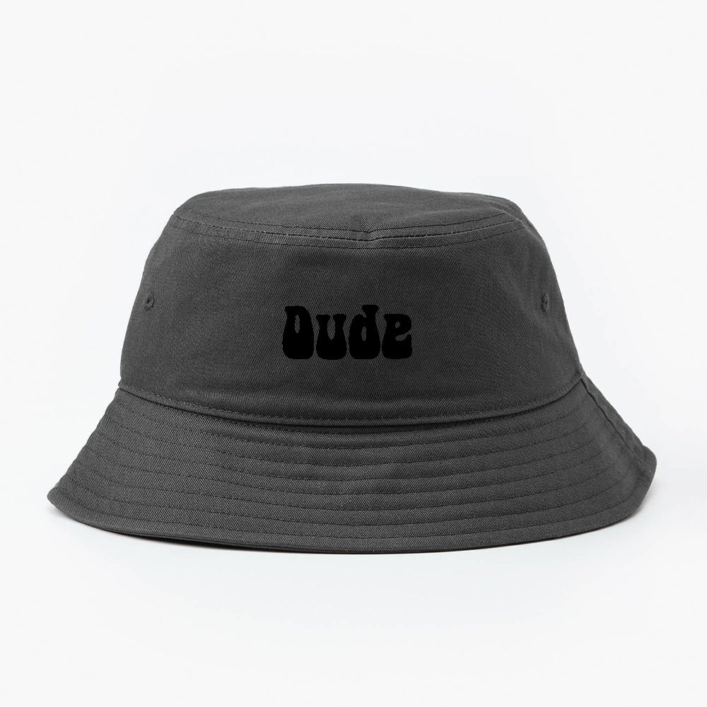 Dude Black Bucket Hat