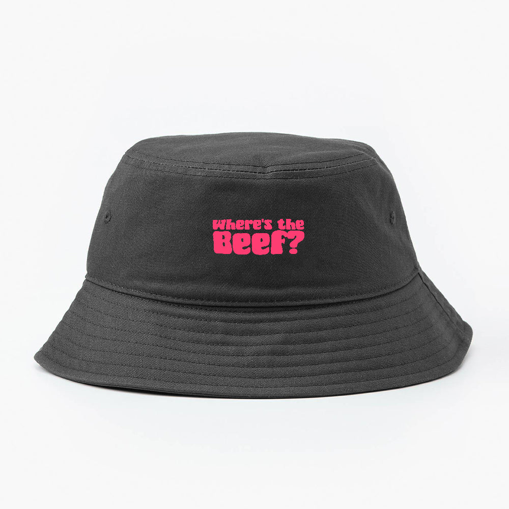 Where's the Beef? Pink Bucket Hat