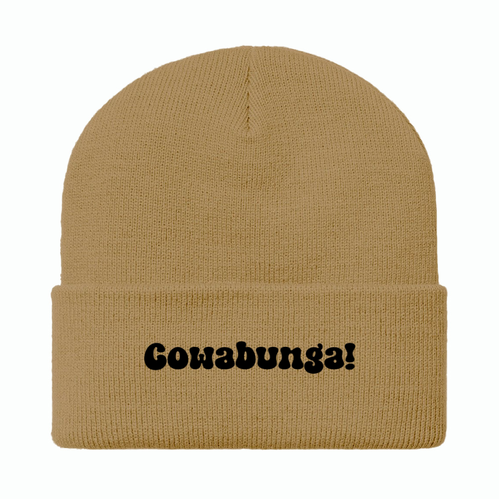 Cowabunga! Black Beanie