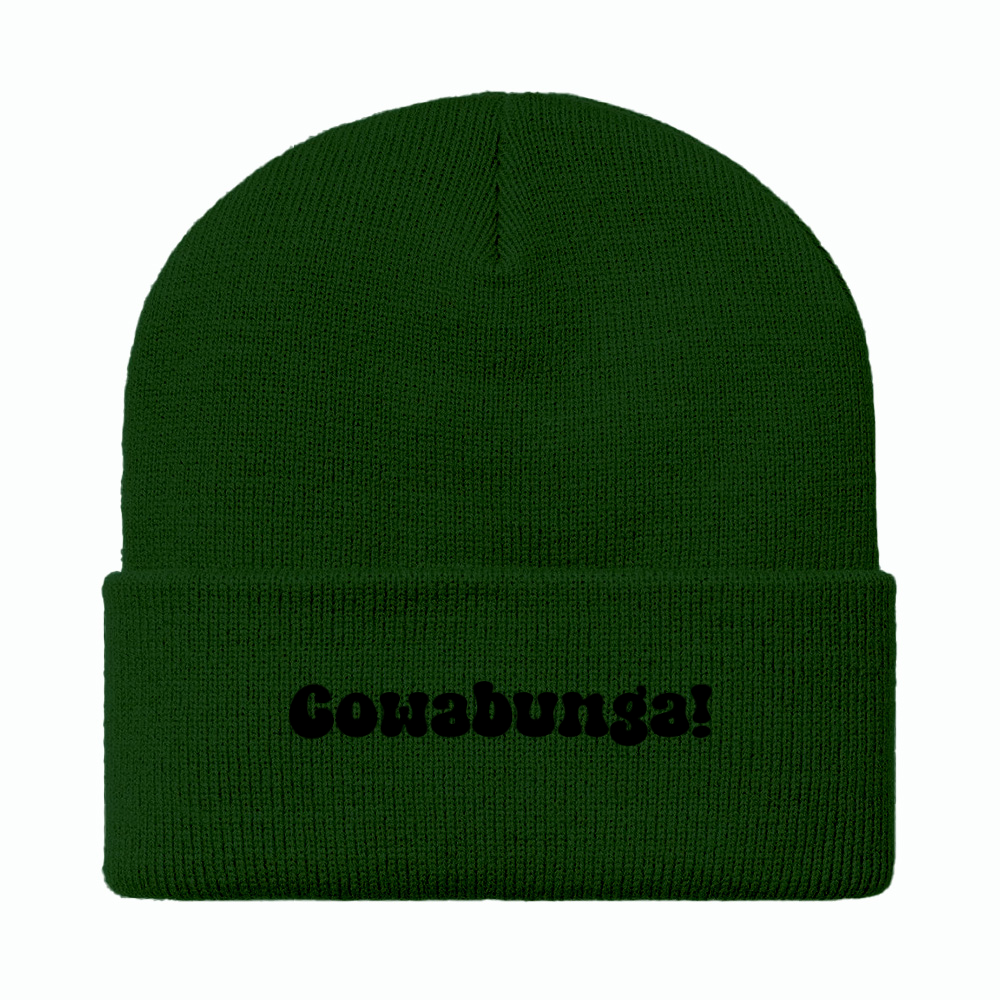 Cowabunga! Black Beanie