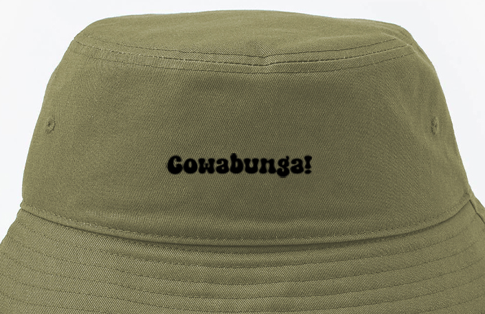 Cowabunga! Black Bucket Hat