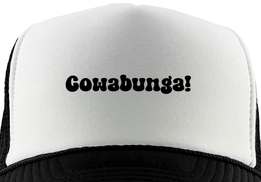 Cowabunga! Black Foam Trucker Hat