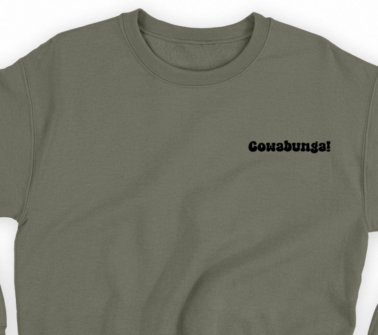 Cowabunga! Black Sweatshirt