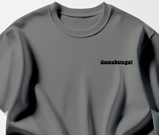 Cowabunga! Black Tee Shirt