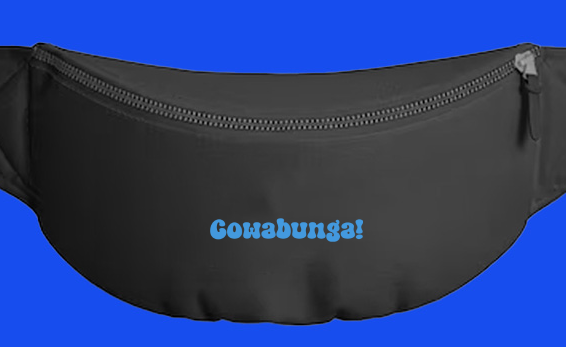 Cowabunga! Blue Fanny Pack