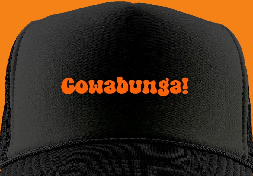 Cowabunga! Orange Foam Trucker Hat