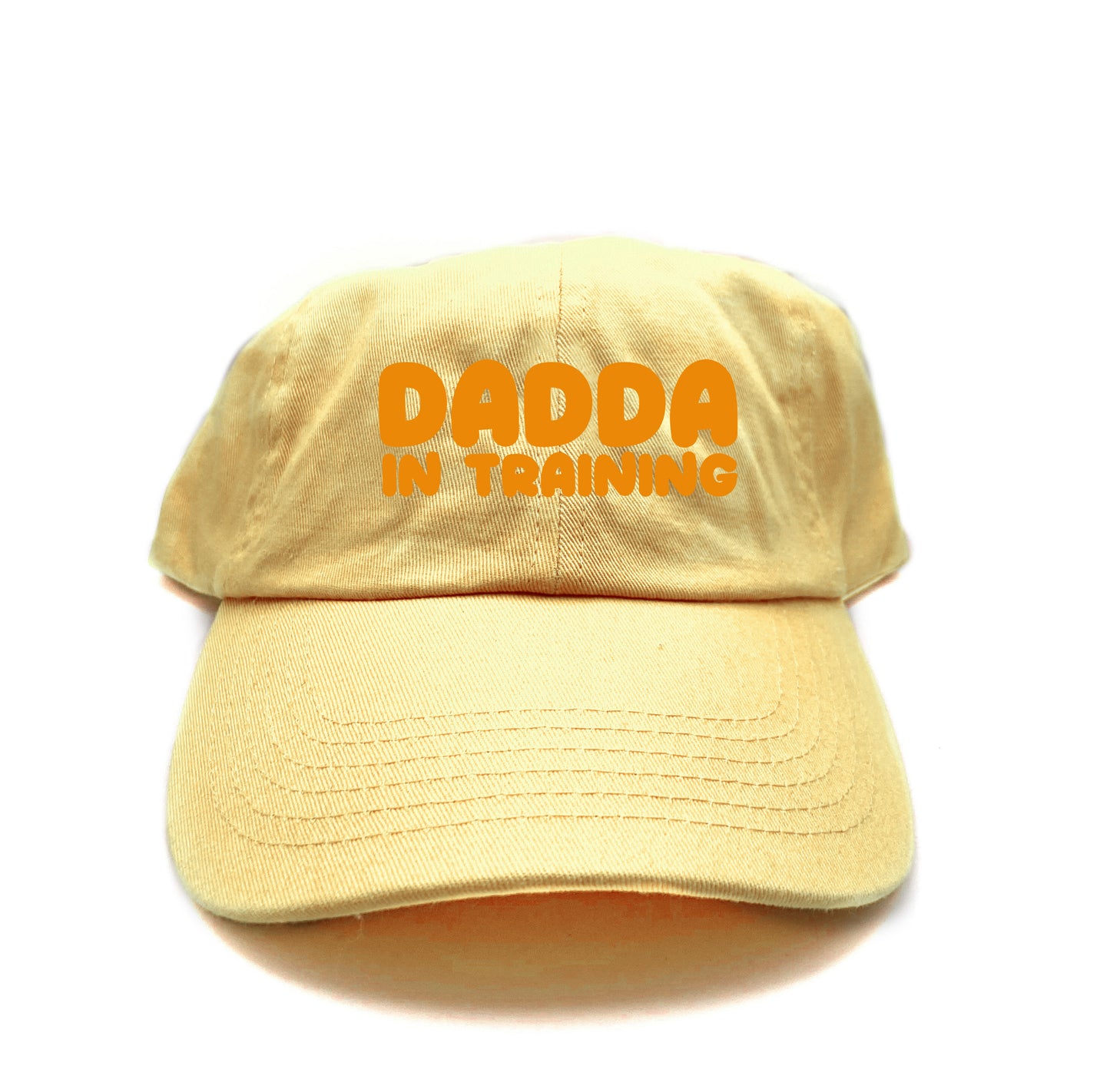 dadda in training yellow dad hat