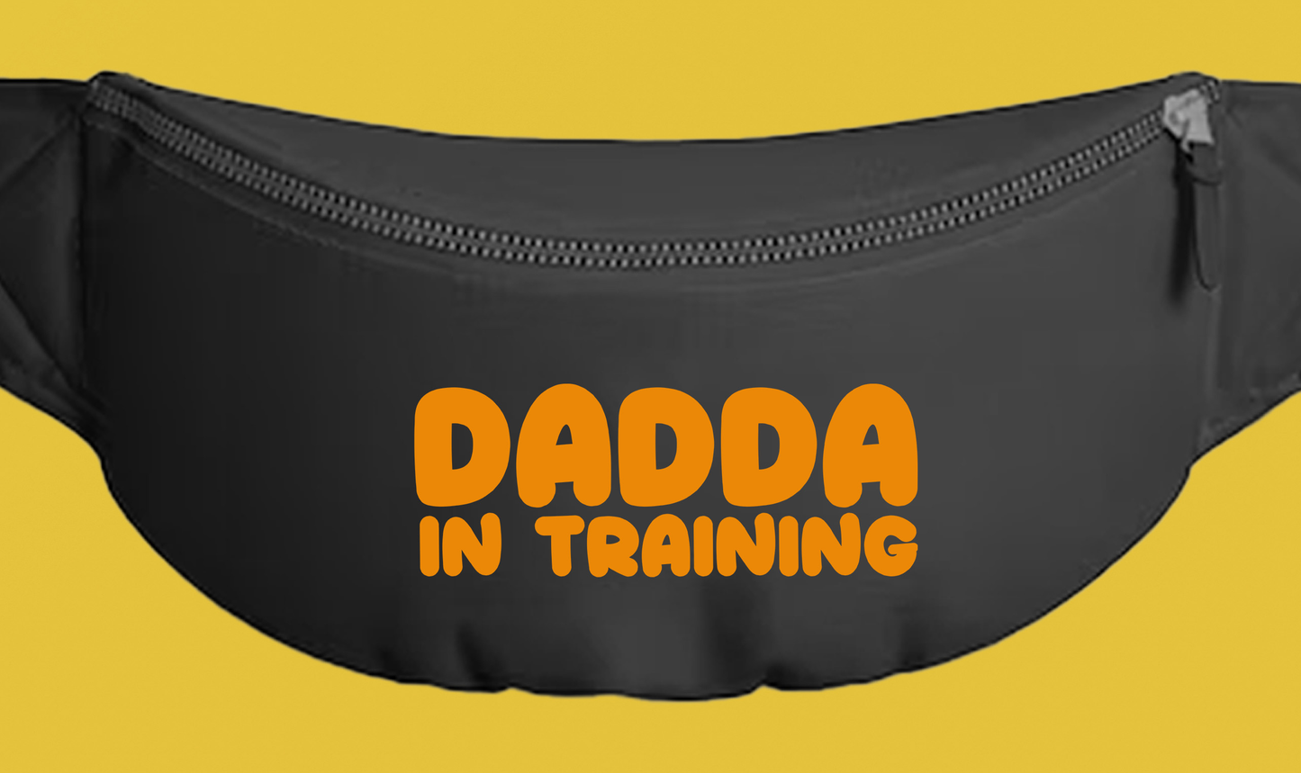 dadda in training yellow fanny pack