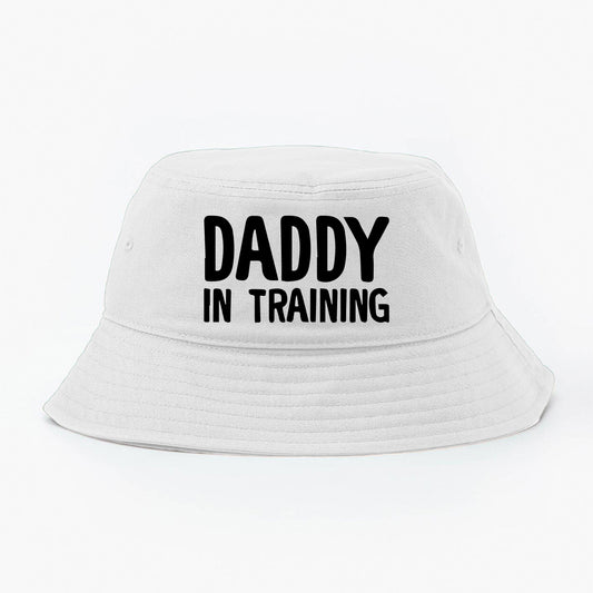 daddy in training black bucket hat