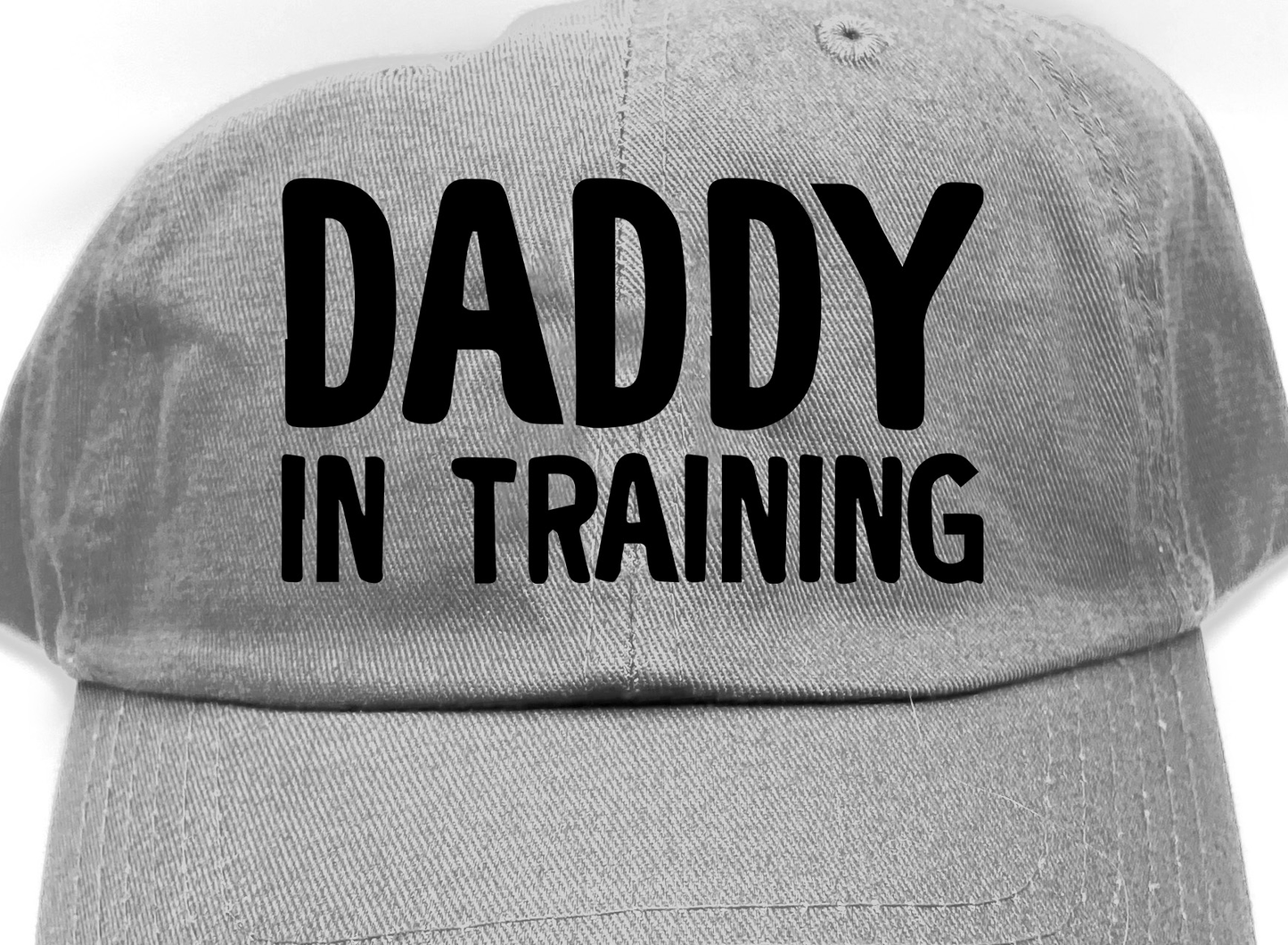 daddy in training black dad hat