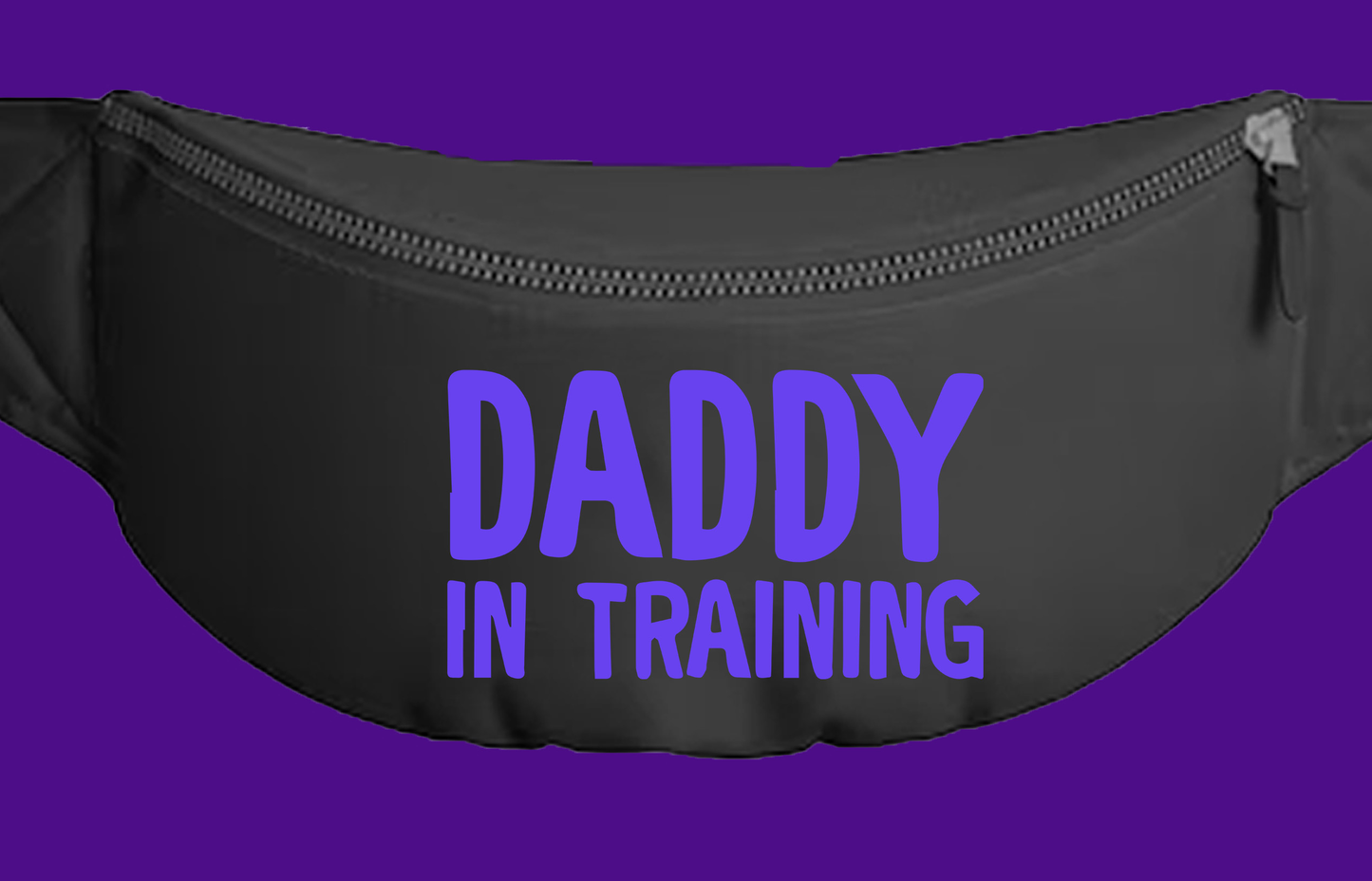 daddy in training blue violet fanny pack