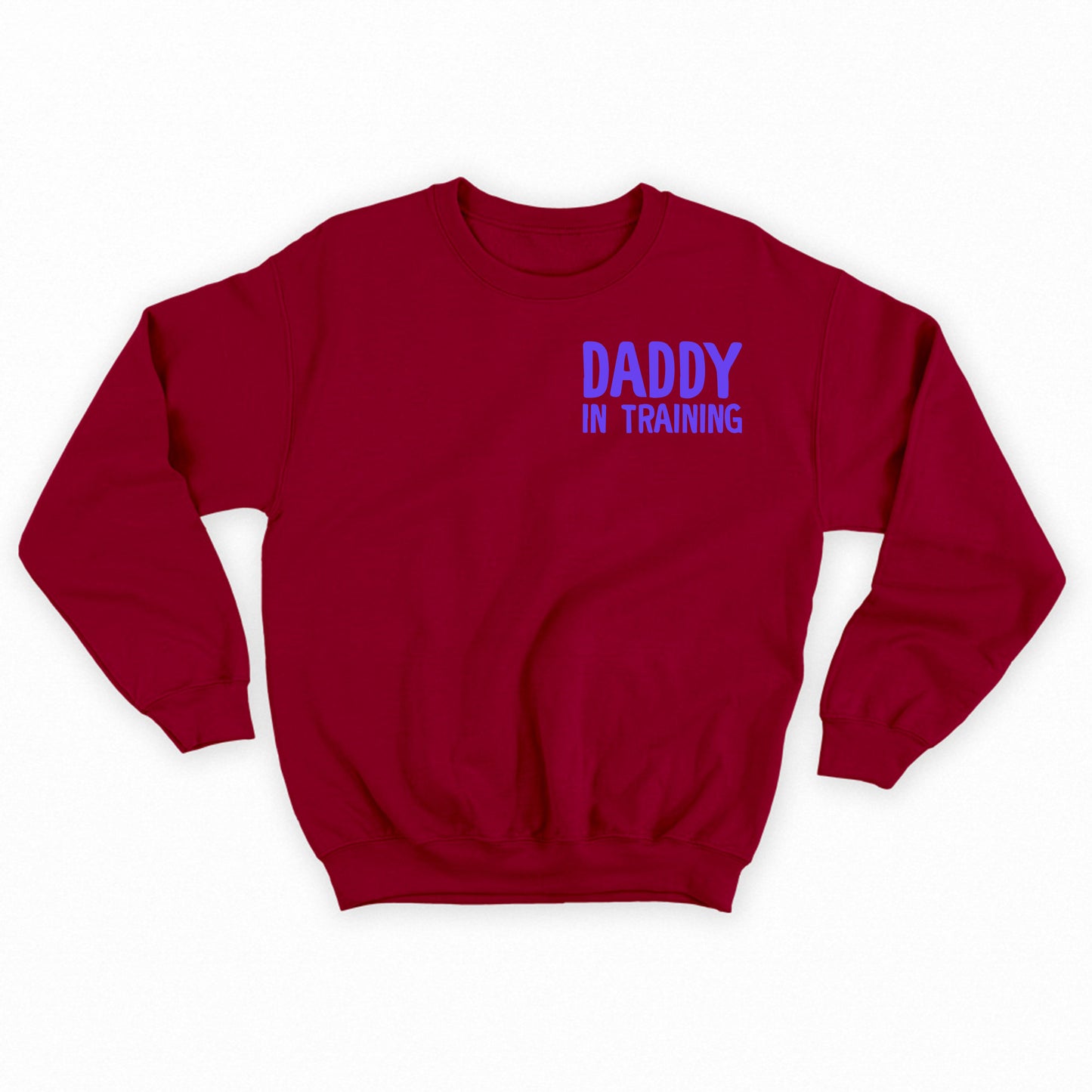 daddy in training blue violet sweatshirt