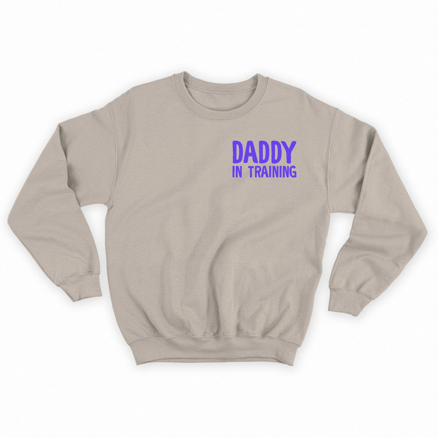 daddy in training blue violet sweatshirt