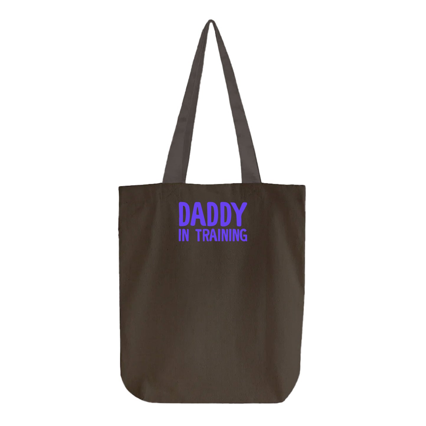 daddy in training blue violet tote bag