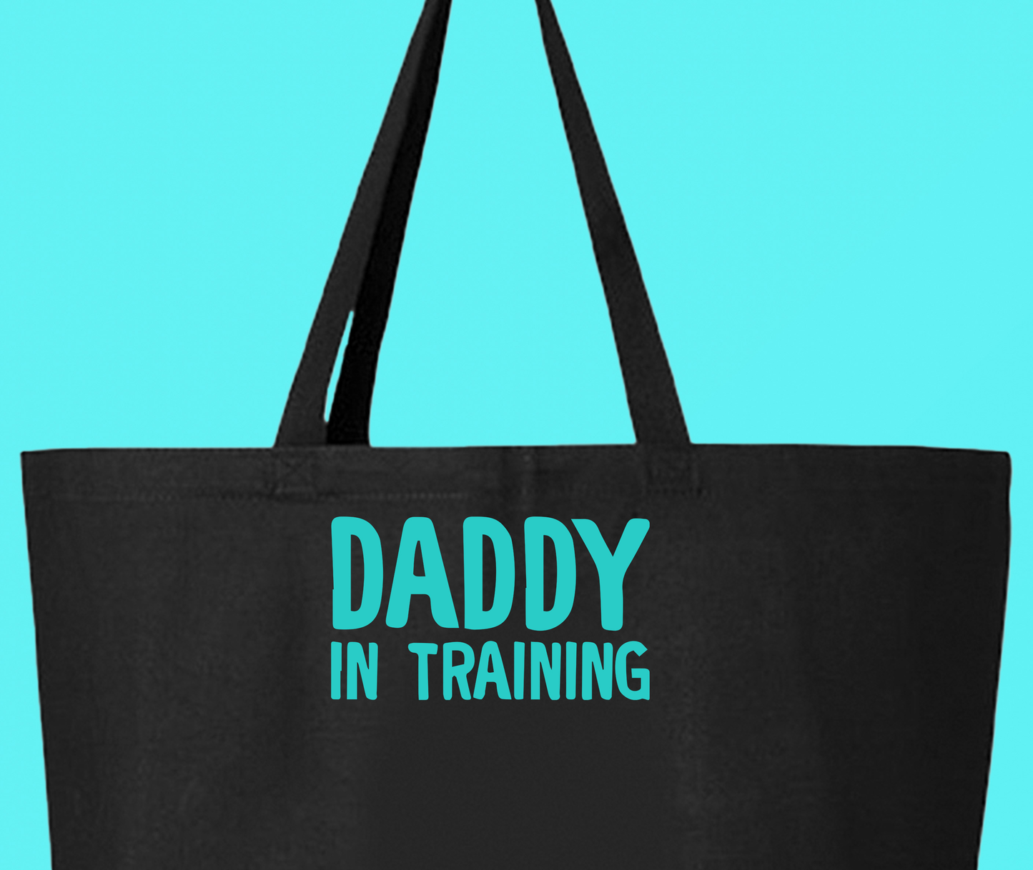 daddy in training green tote bag