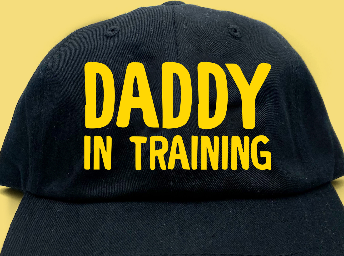 daddy in training yellow dad hat