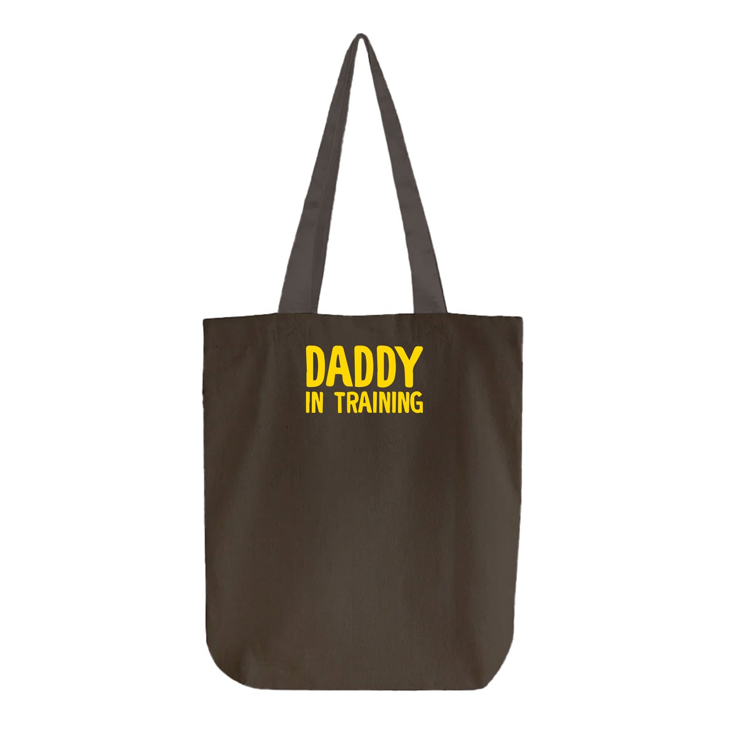daddy in training yellow tote bag