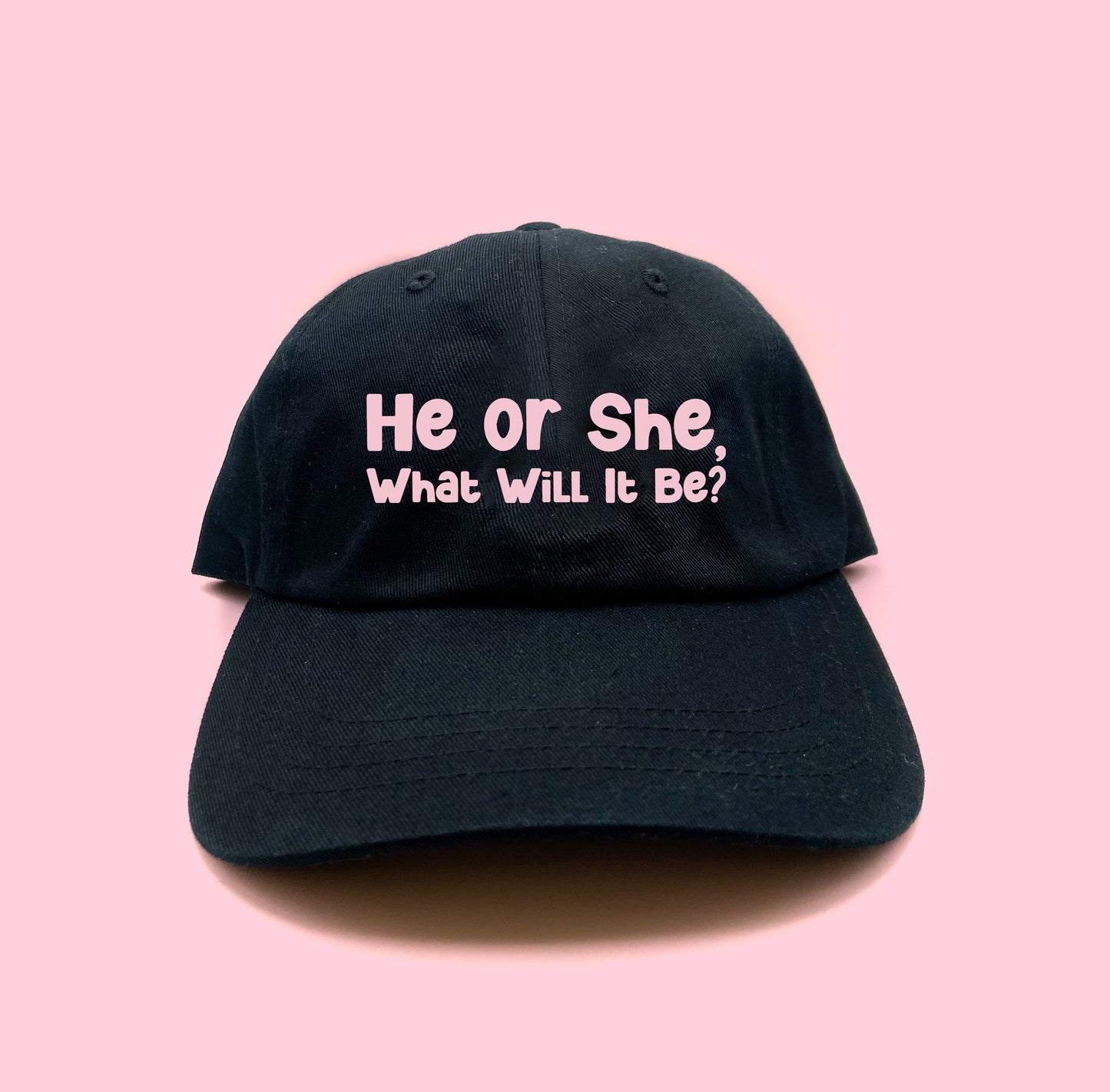 He or She, What Will It Be? Pink Dad Hat