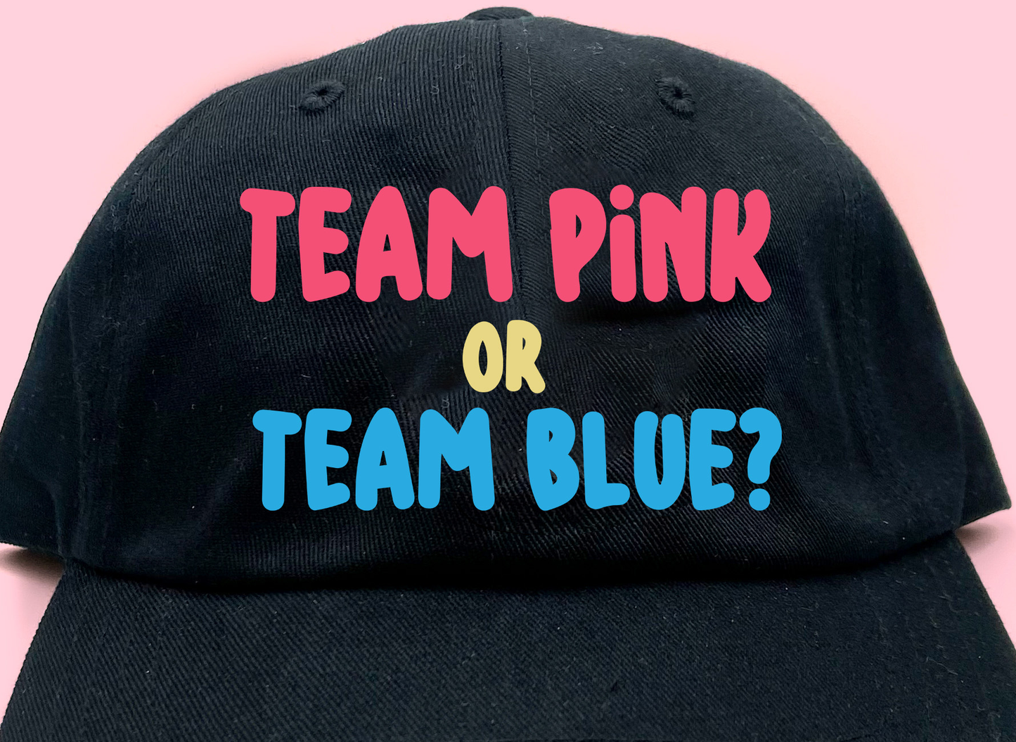 Team Pink or Team Blue? Dark Dad Hat