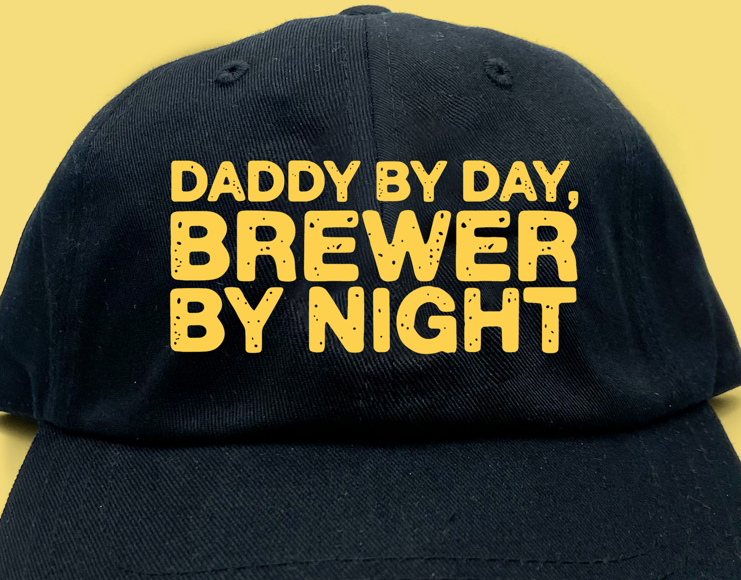 Daddy by Day, Brewer by Night Yellow Dad Hat