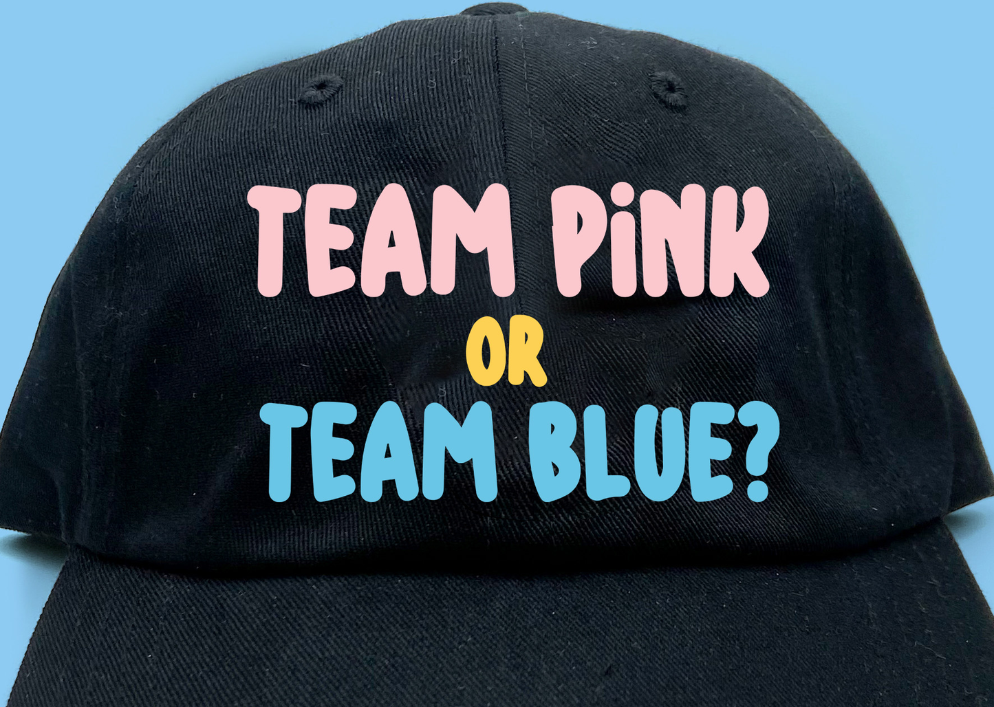 Team Pink or Team Blue? Desaturated Dad Hat