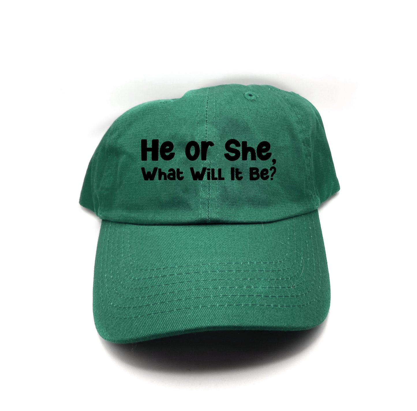 He or She, What Will It Be? Black Dad Hat