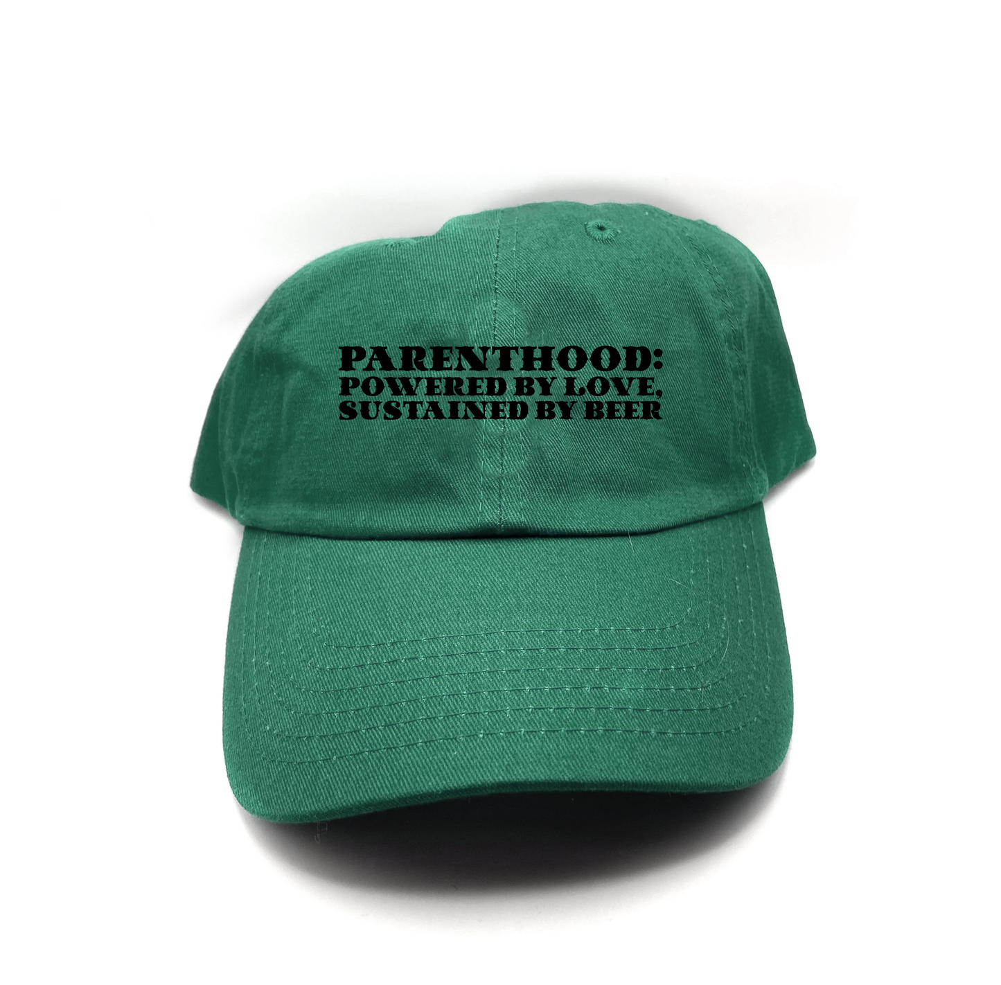 Parenthood: Powered by Love, Sustained by Beer Black Dad Hat