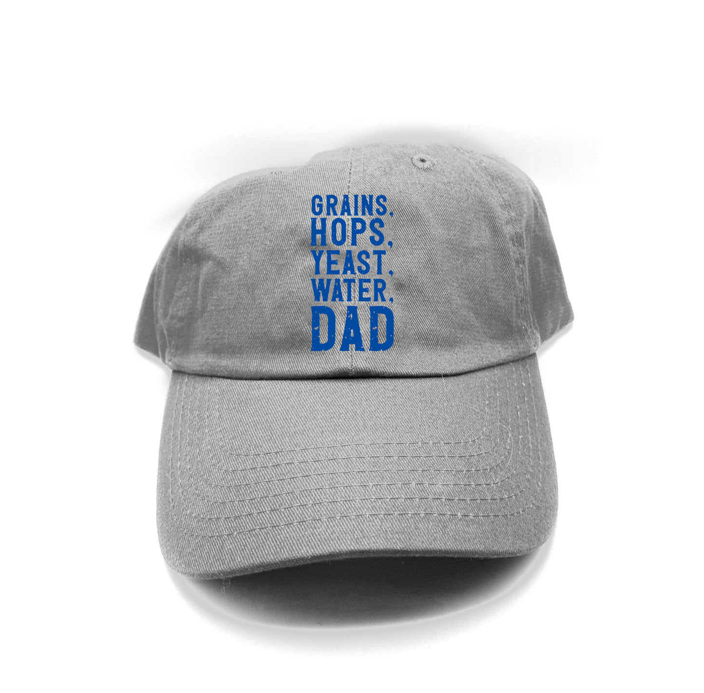 Grains, Hops, Yeast, Water, Dad Blue Dad Hat
