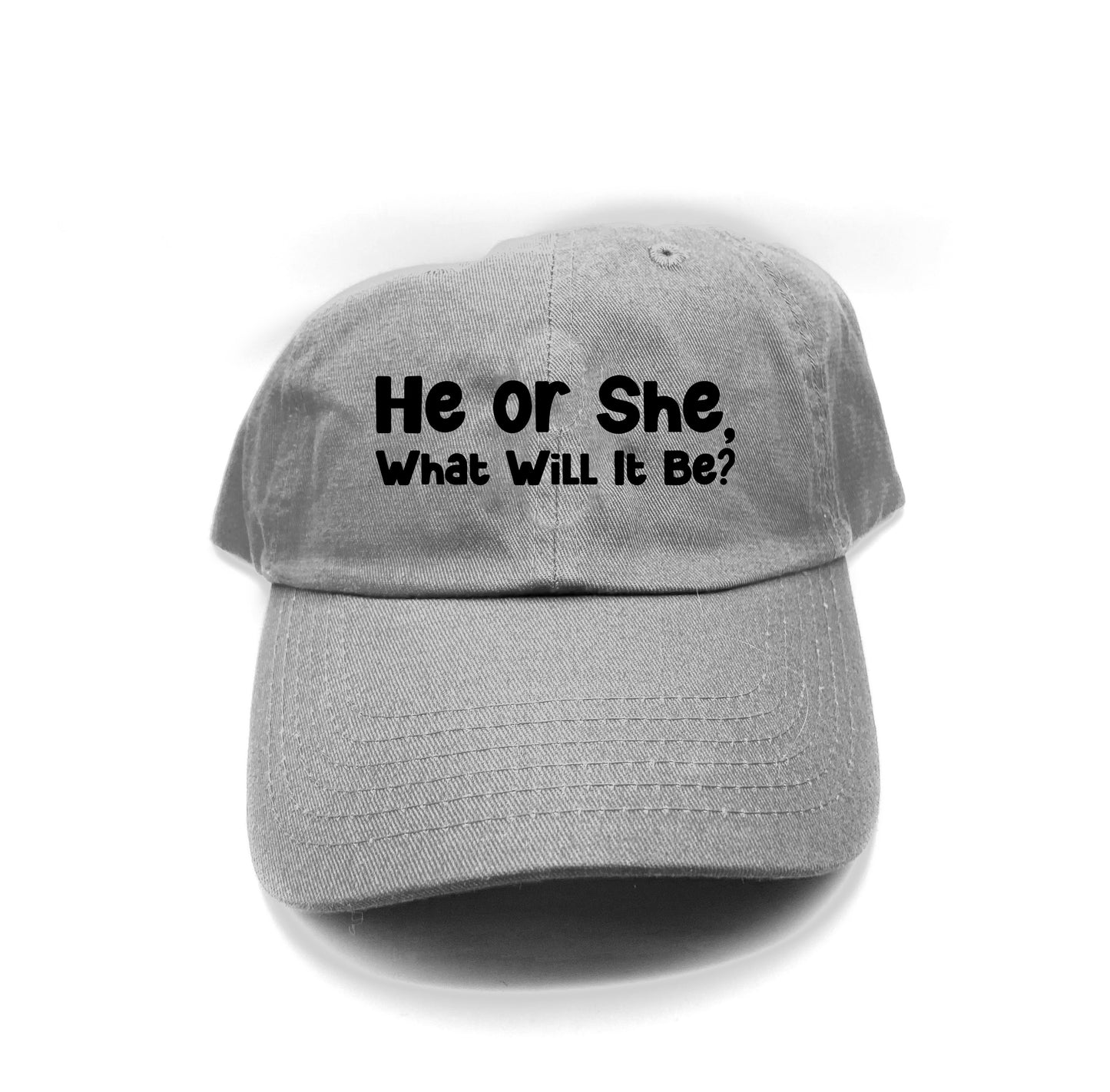 He or She, What Will It Be? Black Dad Hat