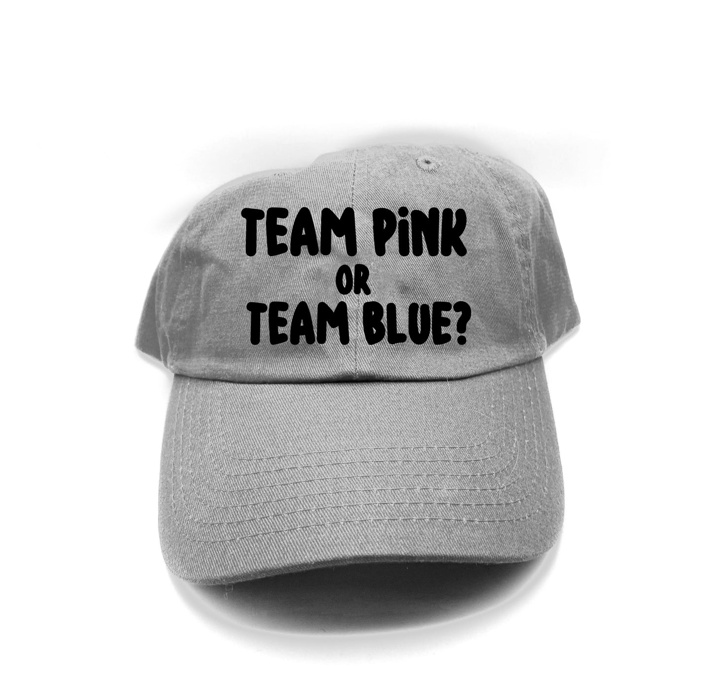 Team Pink or Team Blue? Black Dad Hat