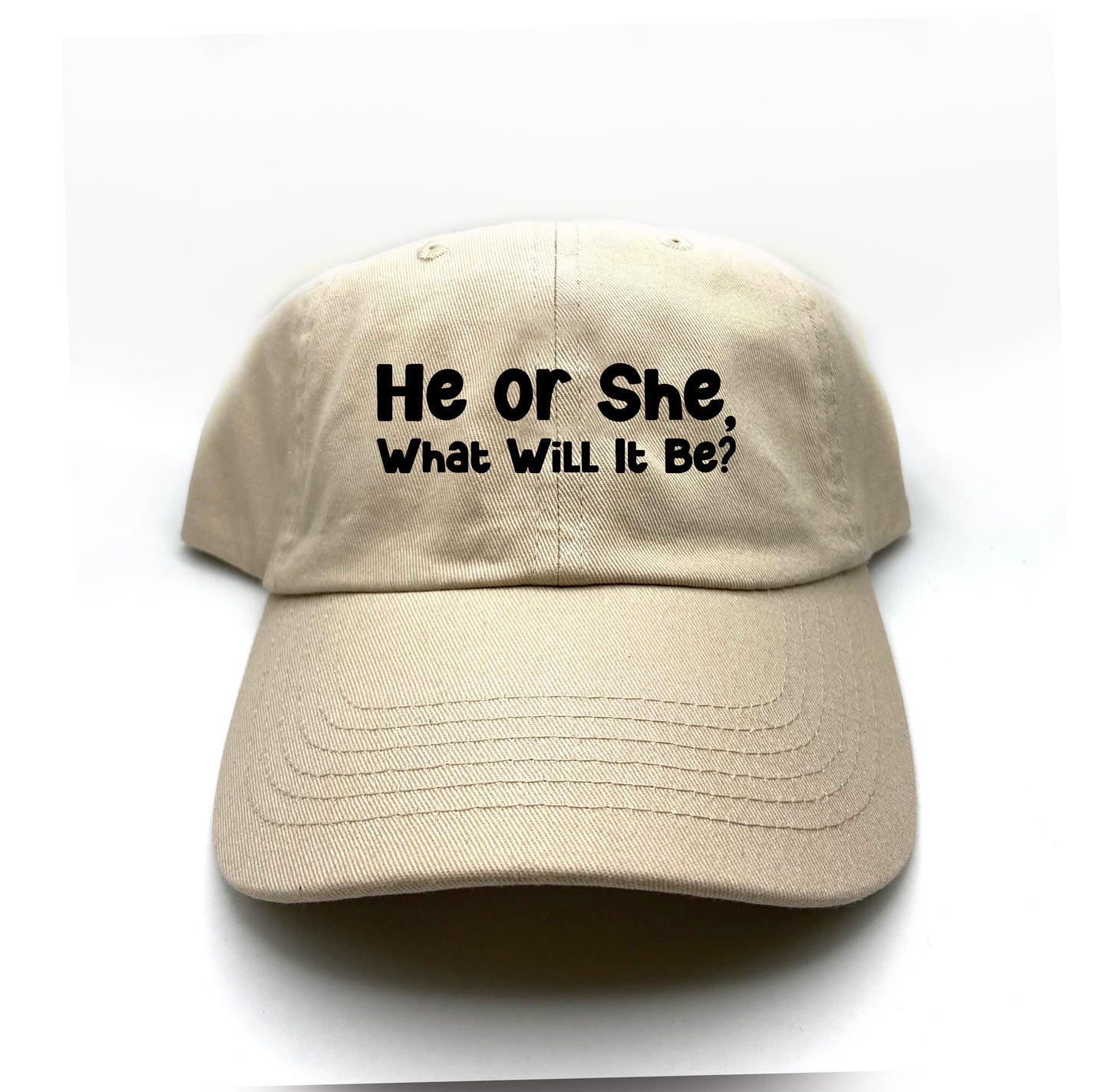 He or She, What Will It Be? Black Dad Hat