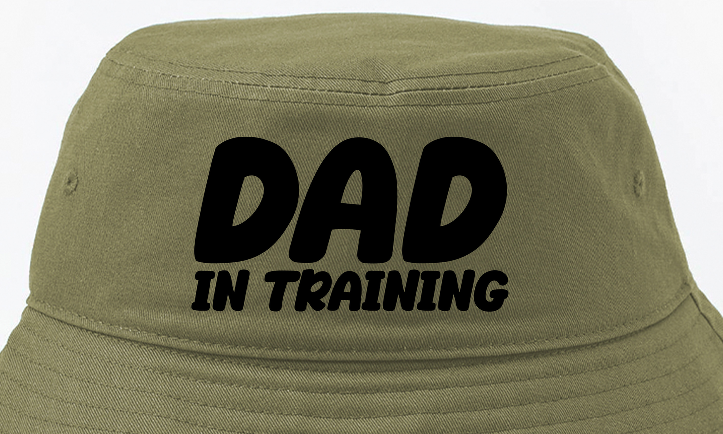 dad in training black bucket hat
