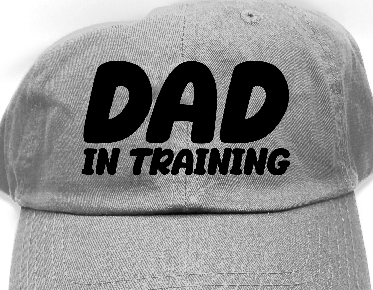 dad in training black dad hat
