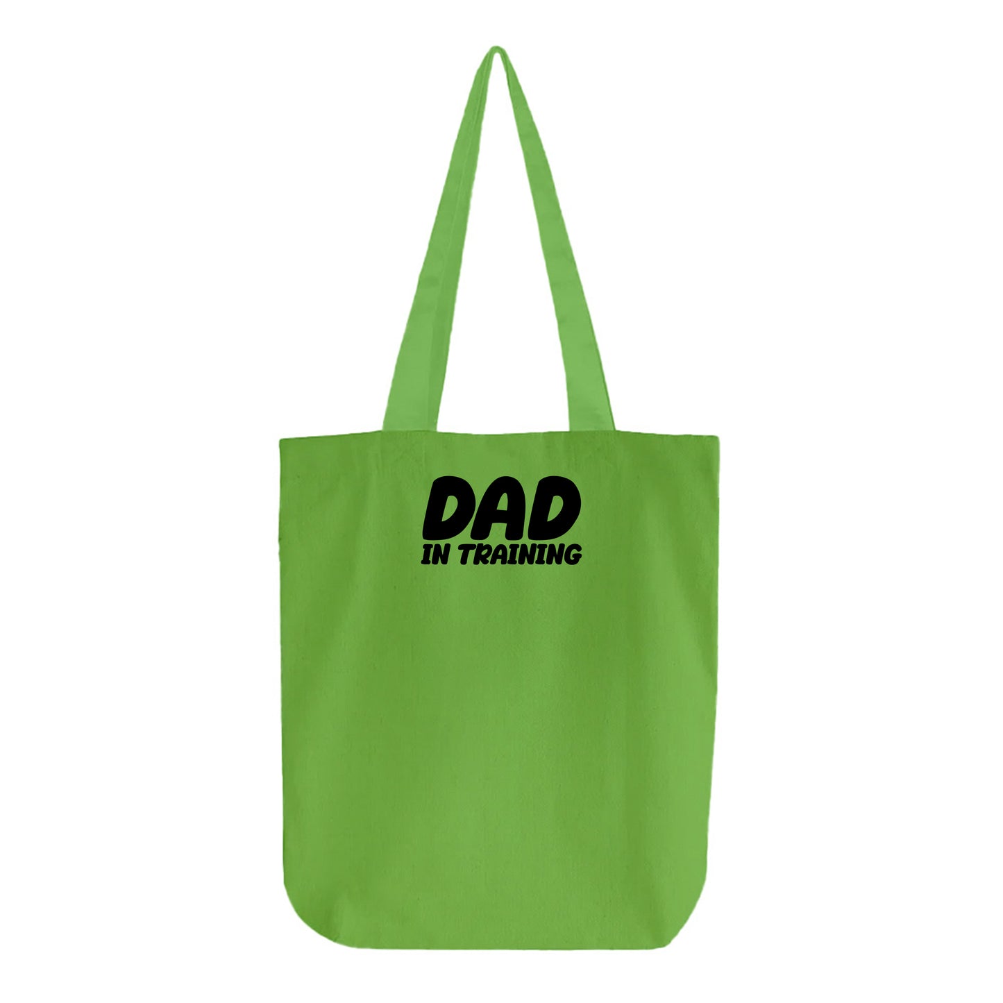 dad in training black tote bag