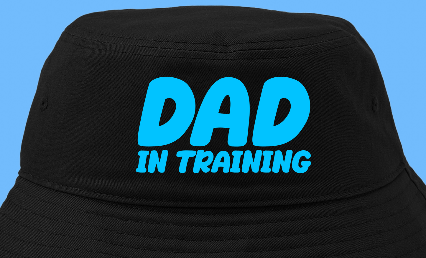 dad in training blue bucket hat
