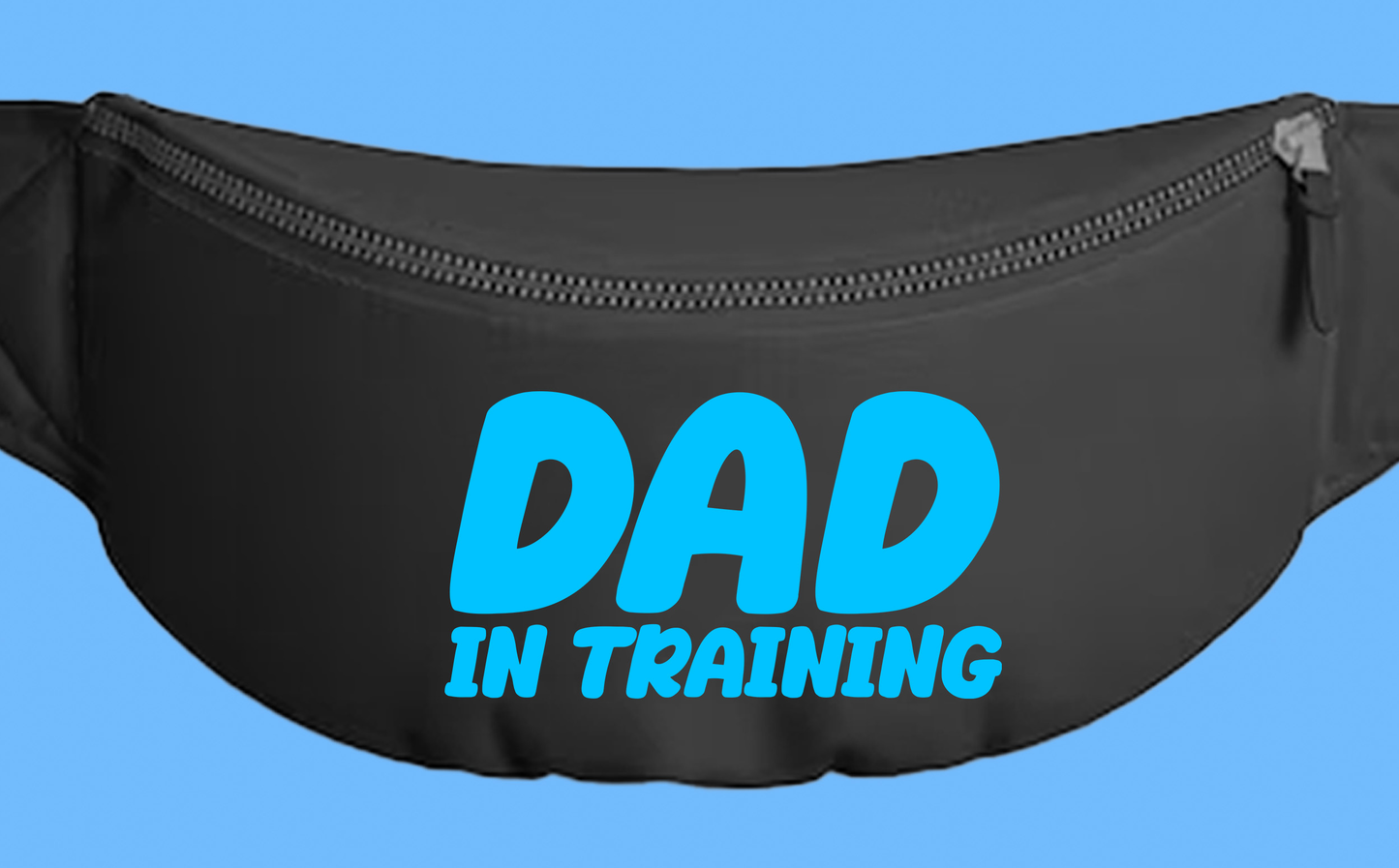 dad in training blue fanny pack