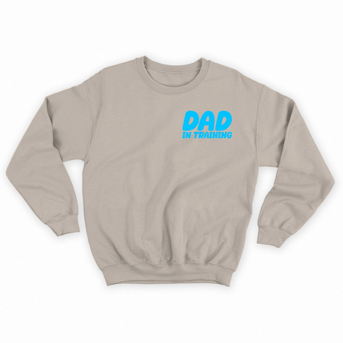 dad in training blue sweatshirt