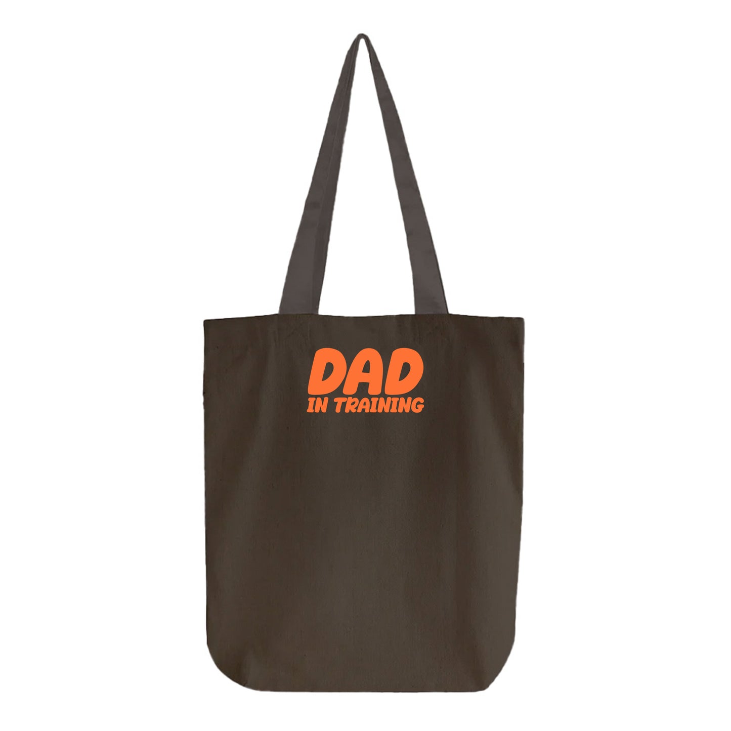 dad in training red orange tote bag
