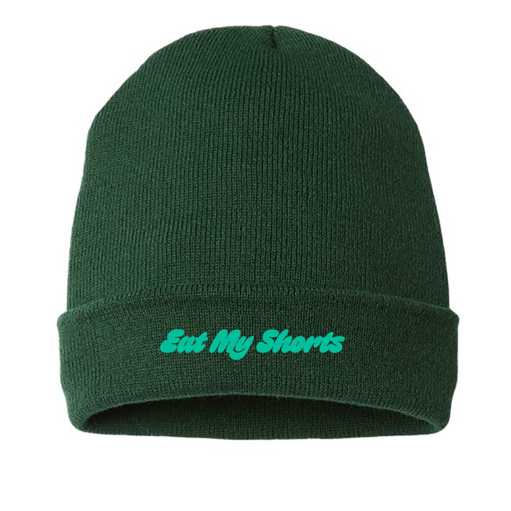 Eat My Shorts Green Beanie