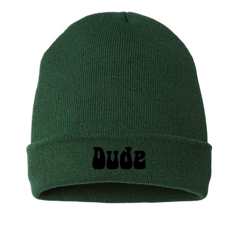 Dude Black Beanie