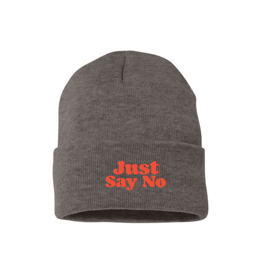 Just Say No Orange Beanie
