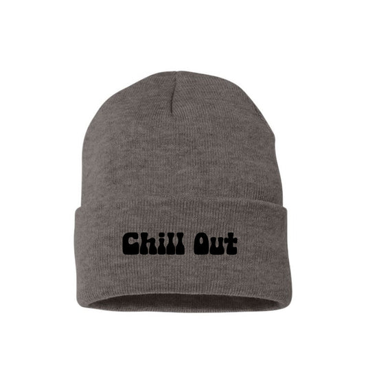 Chill Out Black Beanie